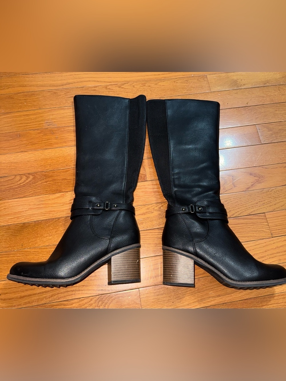 Sonoma Black Mid-Calf Block Heel Women's Boots - Picture 1 of 15